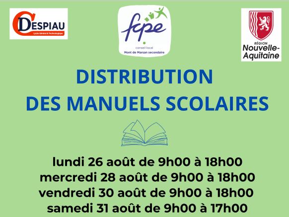 Rentrée 2024: distribution des manuels scolaires